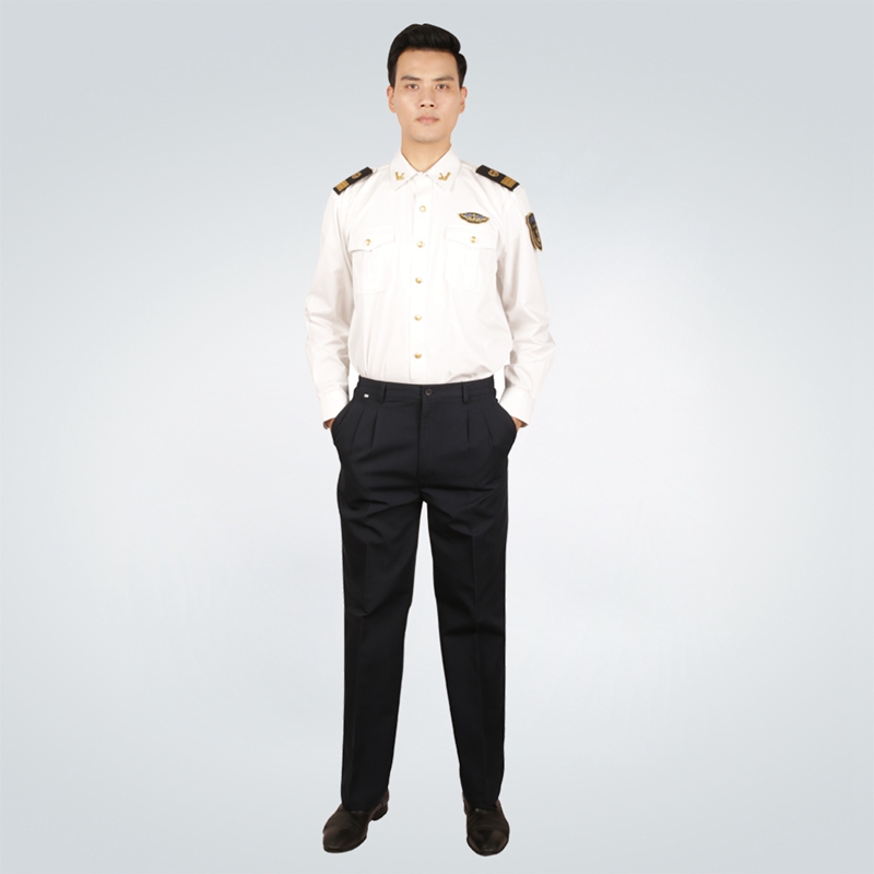 男式海事局长袖衬衫